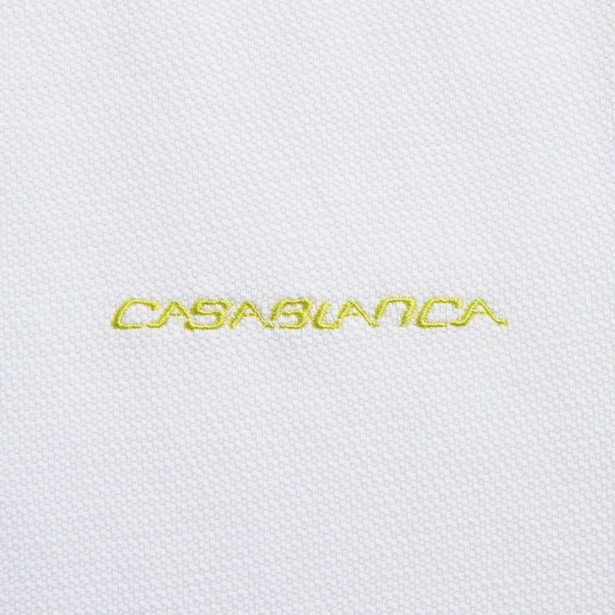 Casablanca Laurel Contrast Trim Polo Shirt - Textured Pique sold by Kith product image thumbnail 3