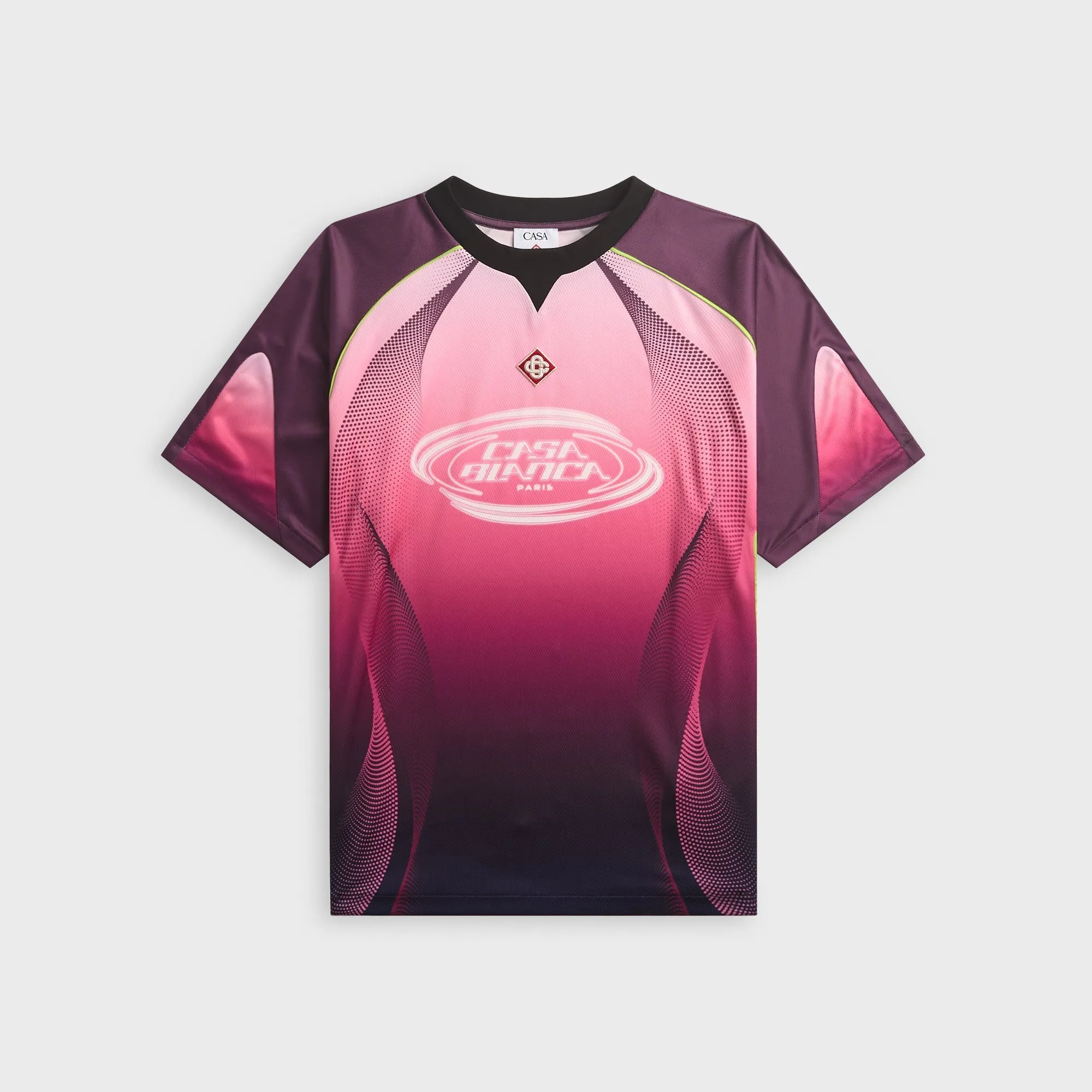 Casablanca Gradient Short Sleeve Football Jersey - Aubergine sold by Kith