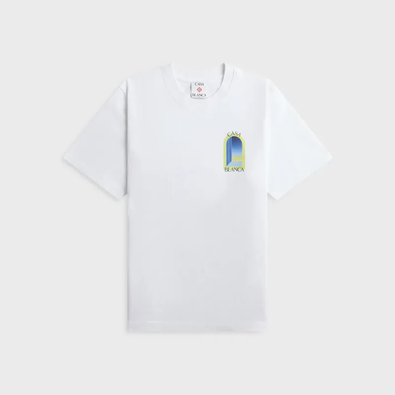 Casablanca Arches Classic Short Sleeve Tee - White made by Casablanca
