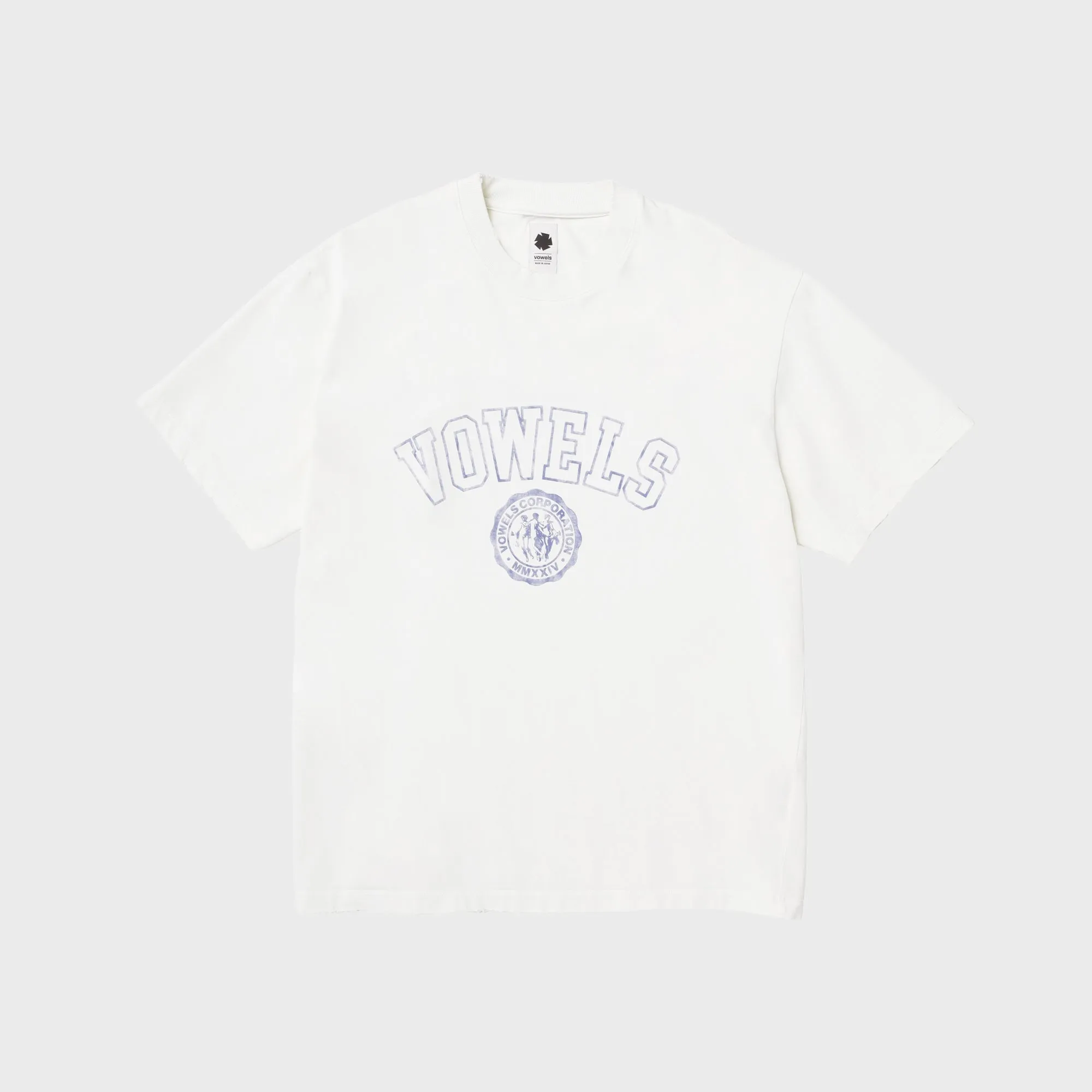 vowels Faded Collegiate Tee - White sold by Kith