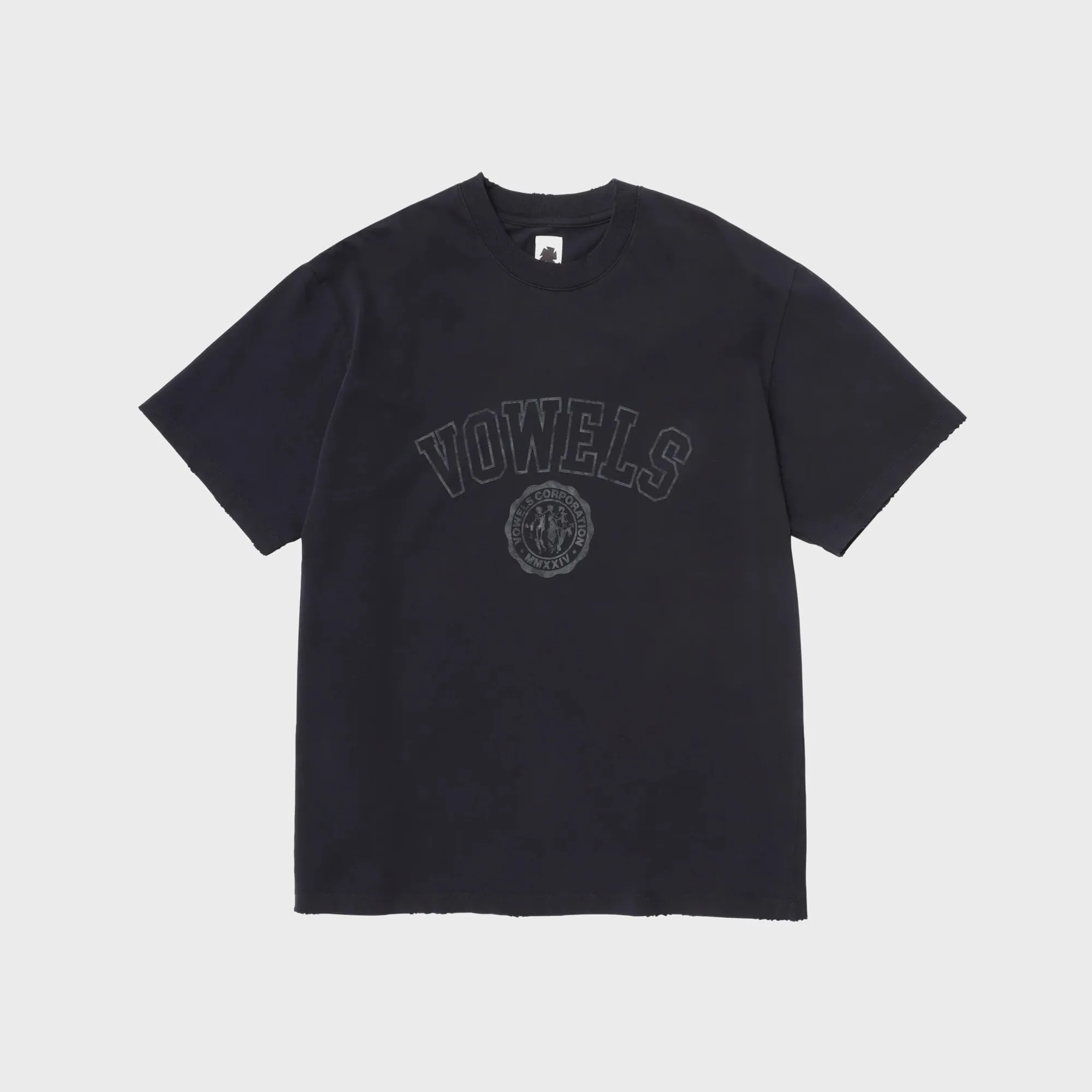 vowels Faded Collegiate Tee - Black sold by Kith