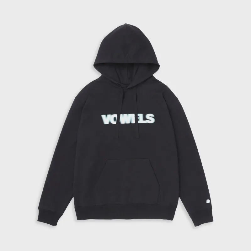 vowels Blur Hoodie - Black made by Vowels
