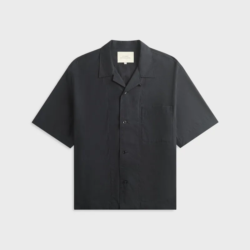 Studio Nicholson Agios Short Sleeve Shirt - Ink made by Studio Nicholson
