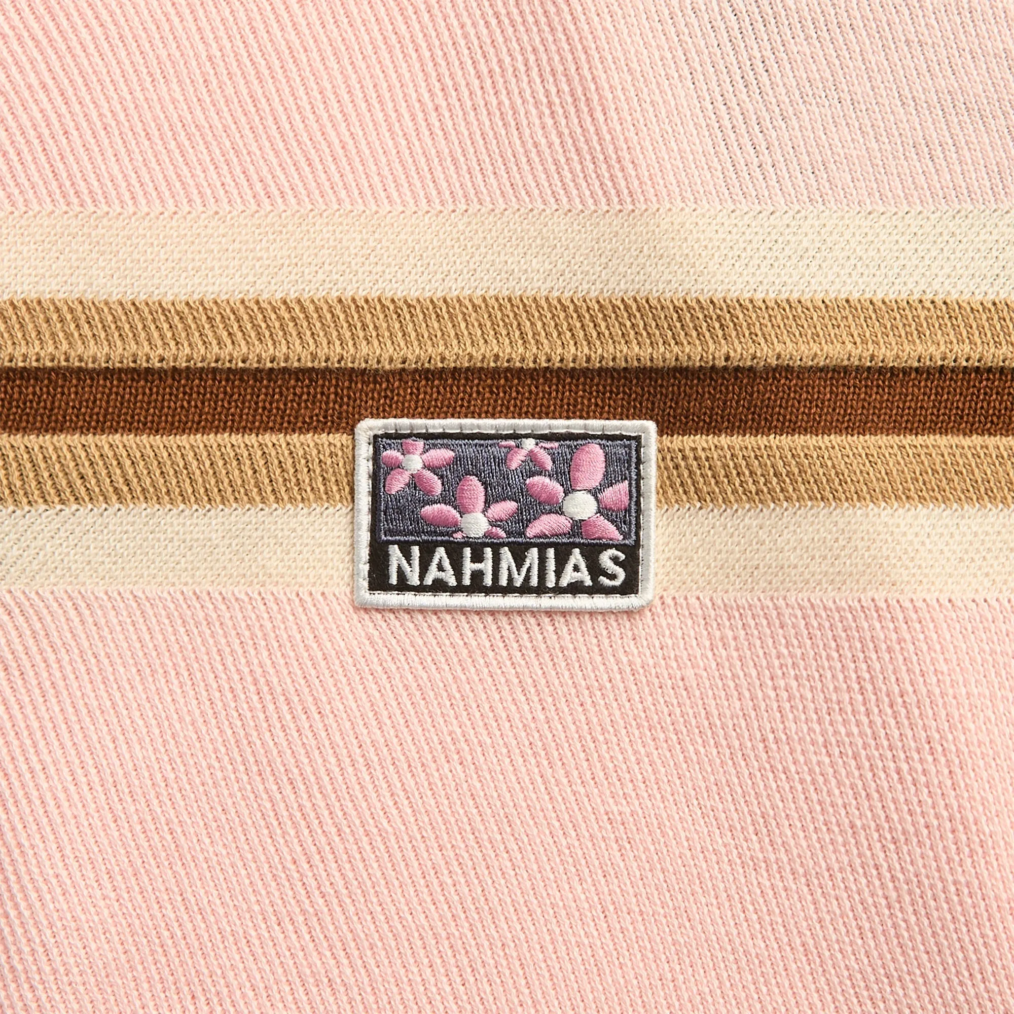 NAHMIAS Knit Striped Polo - Soft Pink Stripe sold by Kith product image thumbnail 3