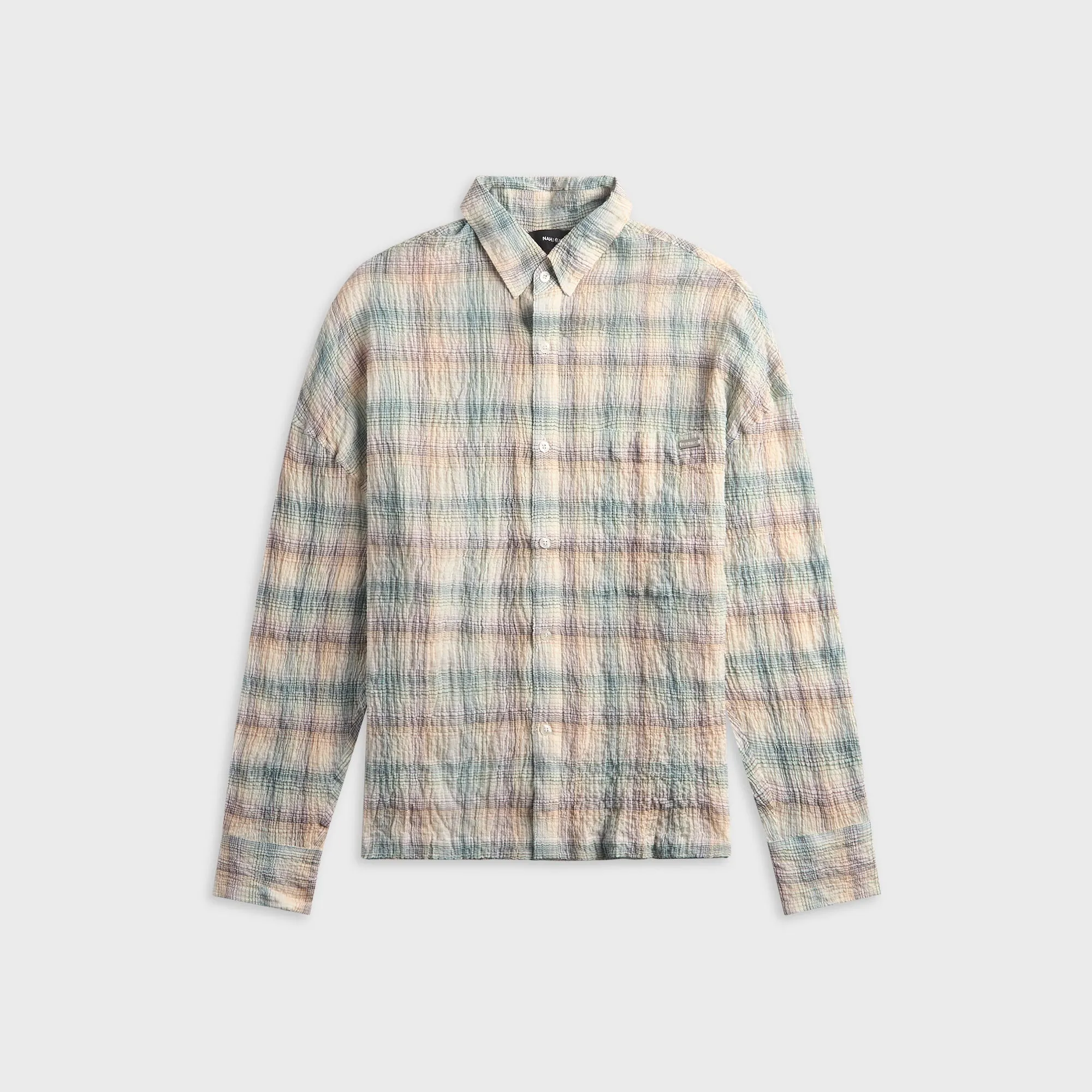NAHMIAS Featherwieght Plaid Long Sleeve Shirt - Dusty Rainbow Shirting sold by Kith