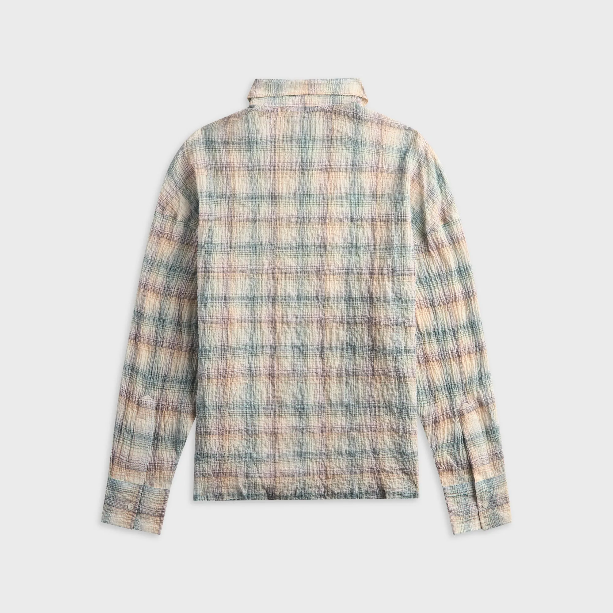 NAHMIAS Featherwieght Plaid Long Sleeve Shirt - Dusty Rainbow Shirting sold by Kith product image thumbnail 2