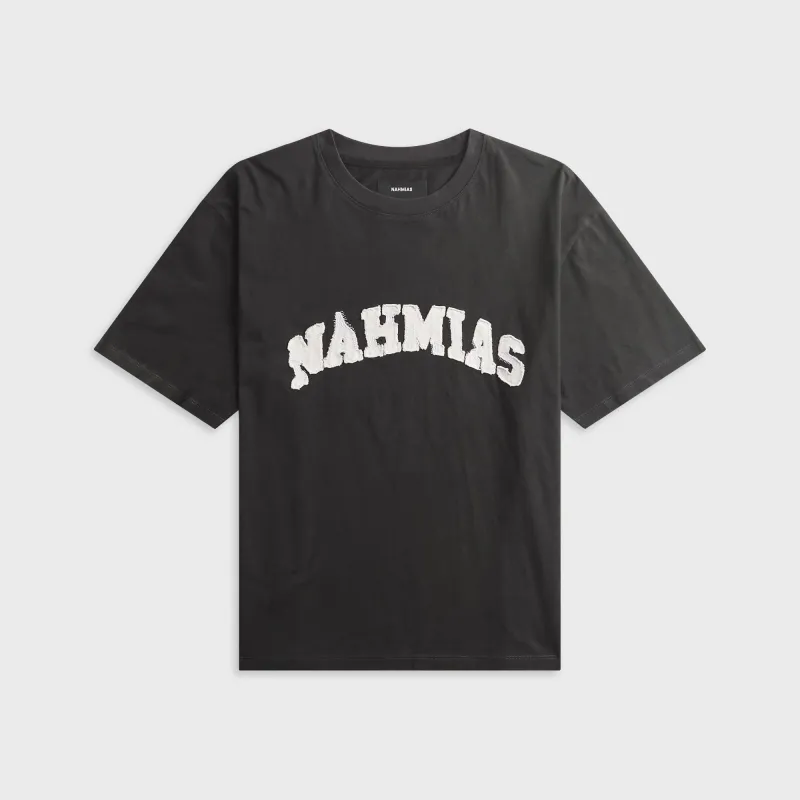 NAHMIAS Arch Boxy Tee - Aged Black Jersey made by Nahmias