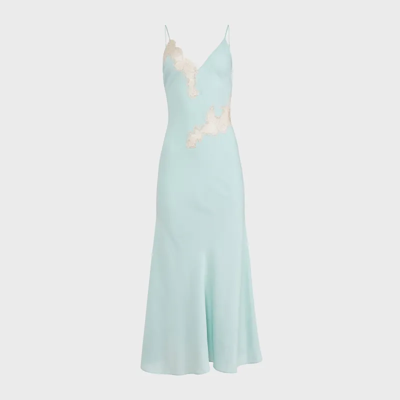 Fleur du Mal Juliet Lace Maxi Dress - Frosted Mint made by Fleur du Mal