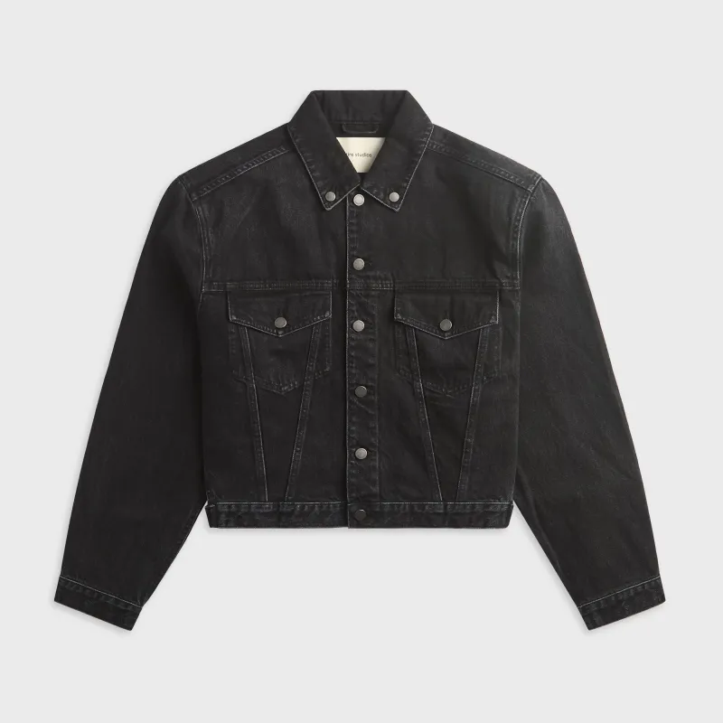 Entire Studios Shrunken Denim Jacket - Magnetite made by Entire Studios