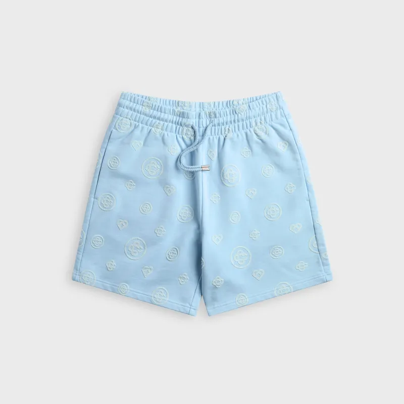 Casablanca Applique Monogram Sweatshort - Blue made by Casablanca