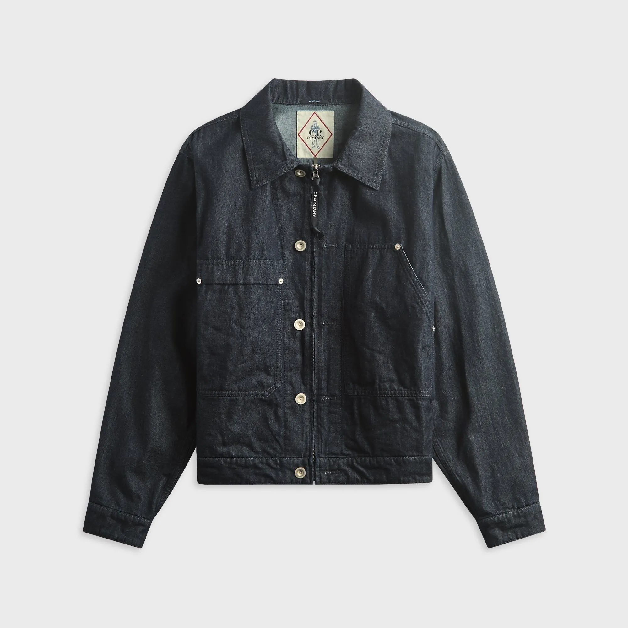 C.P. Company 3/1 Denim Zip Jacket - Denim Blue sold by Kith