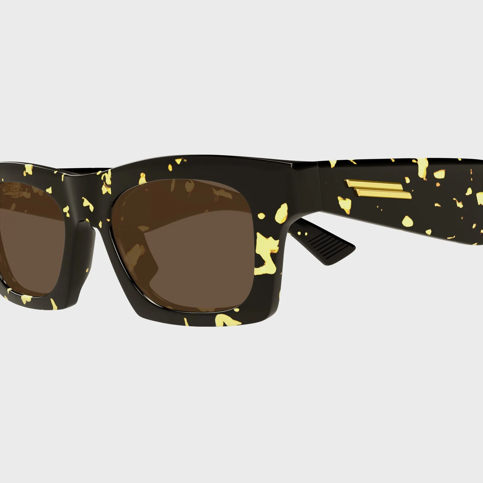 Bottega Veneta Recycled Acetate Rectangle Sunglasses - Havana / Brown sold by Kith product image thumbnail 3