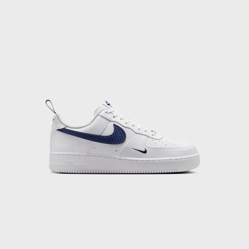 Nike Air Force 1 '07 - White / White / Midnight Navy made by Nike
