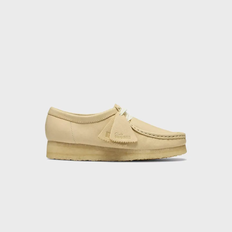 Clarks WMNS Wallabee - Pale Yellow Leather made by Clarks