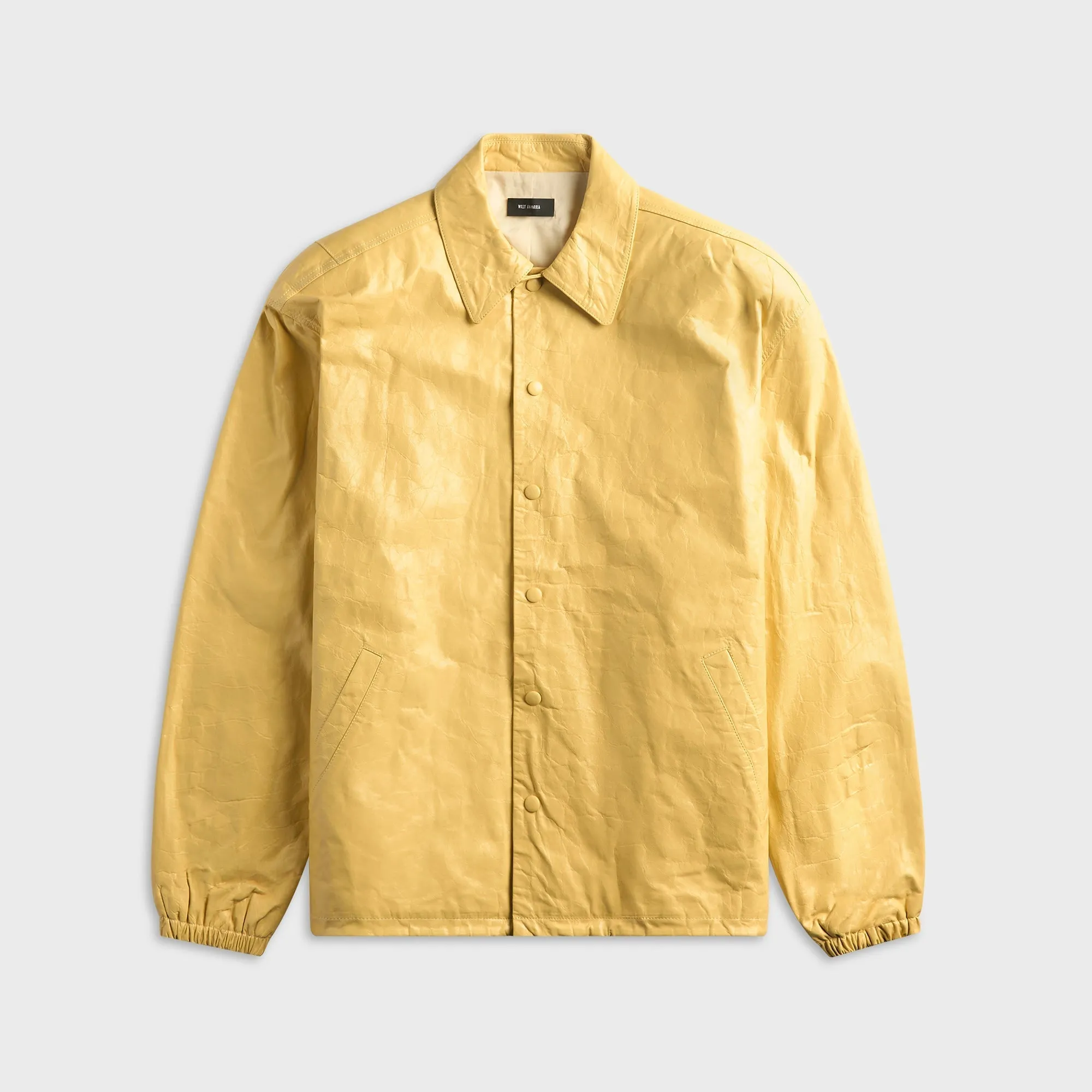 Willy Chavaria Leather Coach Jacket - Butter sold by Kith