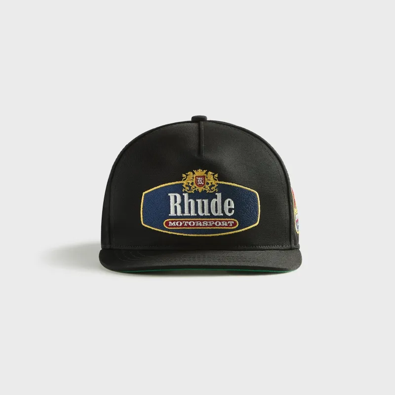 Rhude Racing Crest Cap - Black / Navy made by Rhude