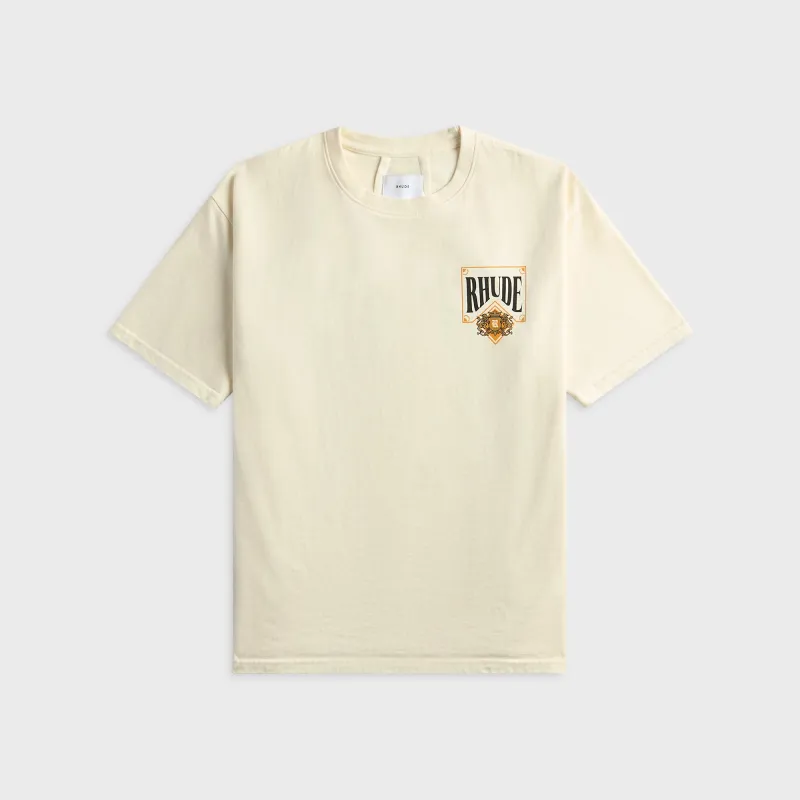 Rhude Playing Card Tee - Vintage White / Yellow made by Rhude