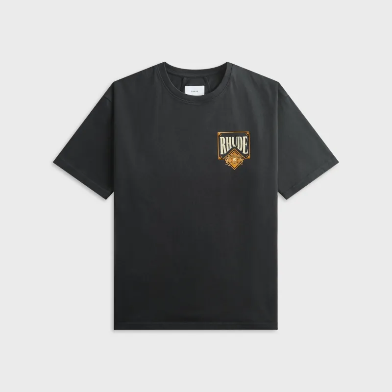 Rhude Playing Card Tee - Vintage Black / Yellow made by Rhude