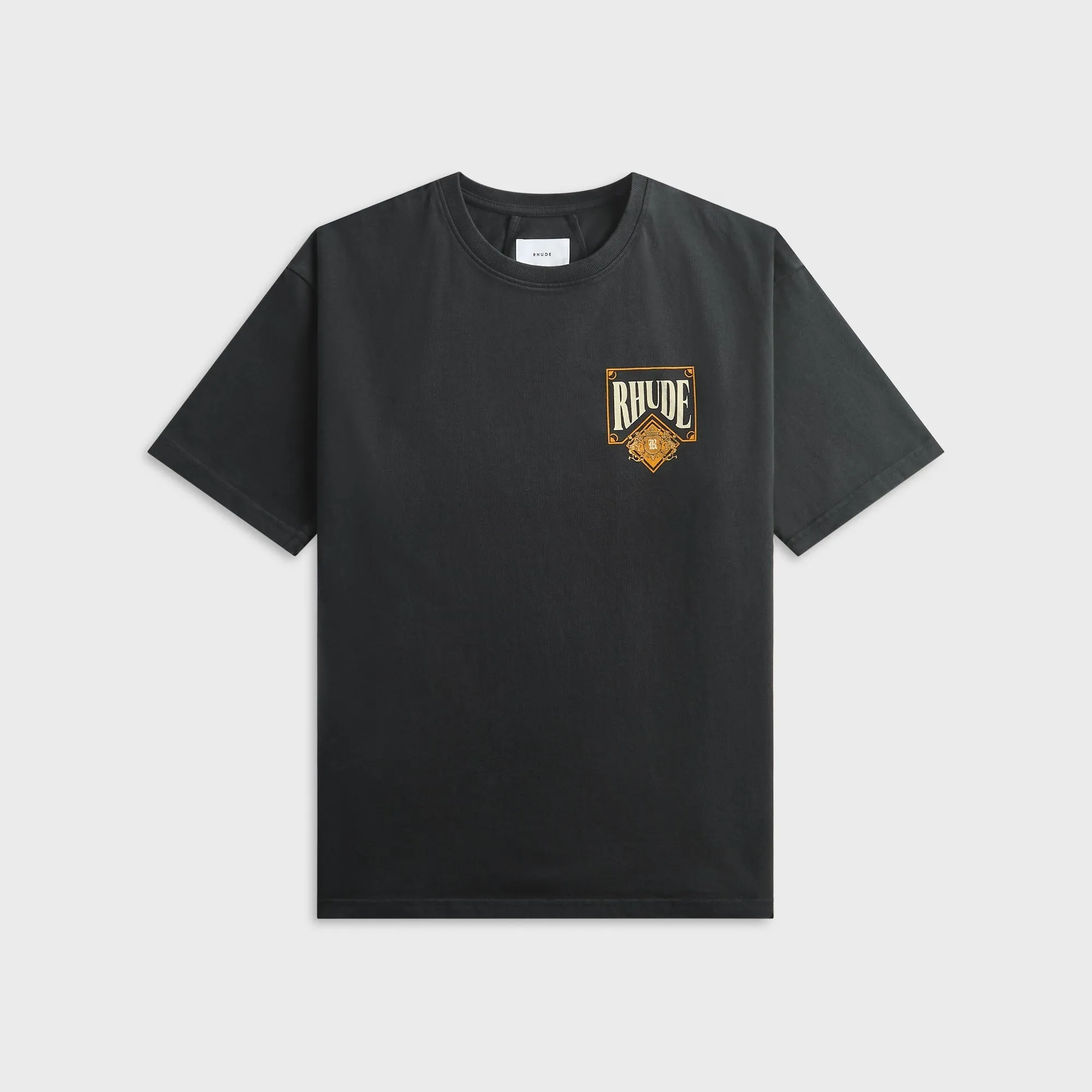Rhude Playing Card Tee - Vintage Black / Yellow sold by Kith