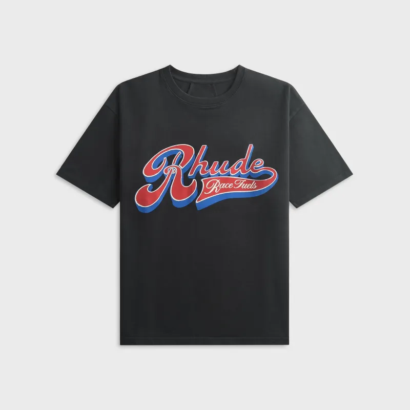 Rhude Pit Stop Tee - Vintage Black / Red / Blue made by Rhude