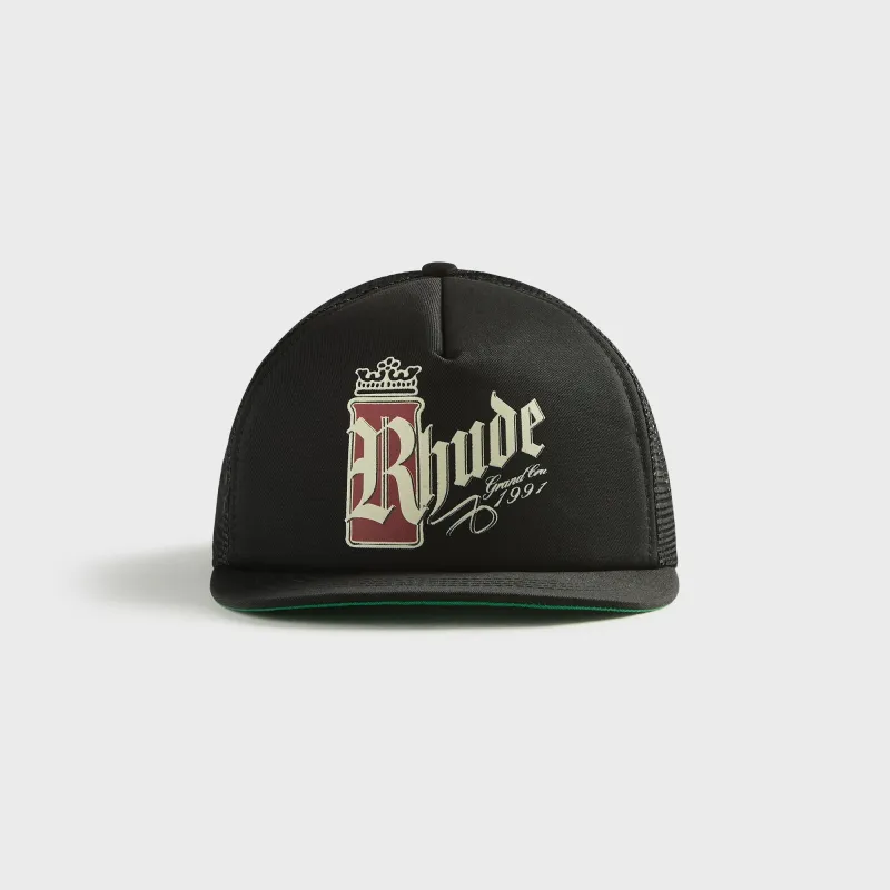 Rhude Fumar 91 Trucker Hat - Black / White / Red made by Rhude