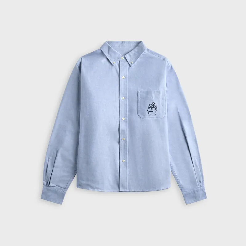 Brain Dead x Brooks Brothers California Selvedge Oxford Button Up - Blue made by Brain Dead