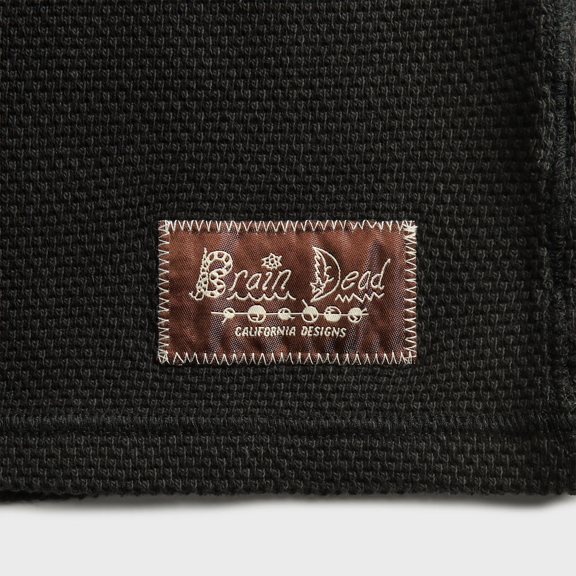 Brain Dead Thermal Long Sleeve Tee - Charcoal sold by Kith product image thumbnail 3