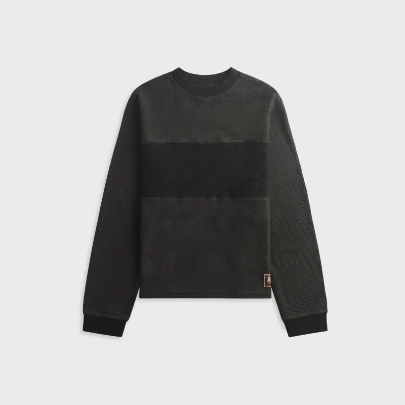 Brain Dead Thermal Long Sleeve Tee - Charcoal made by Brain Dead
