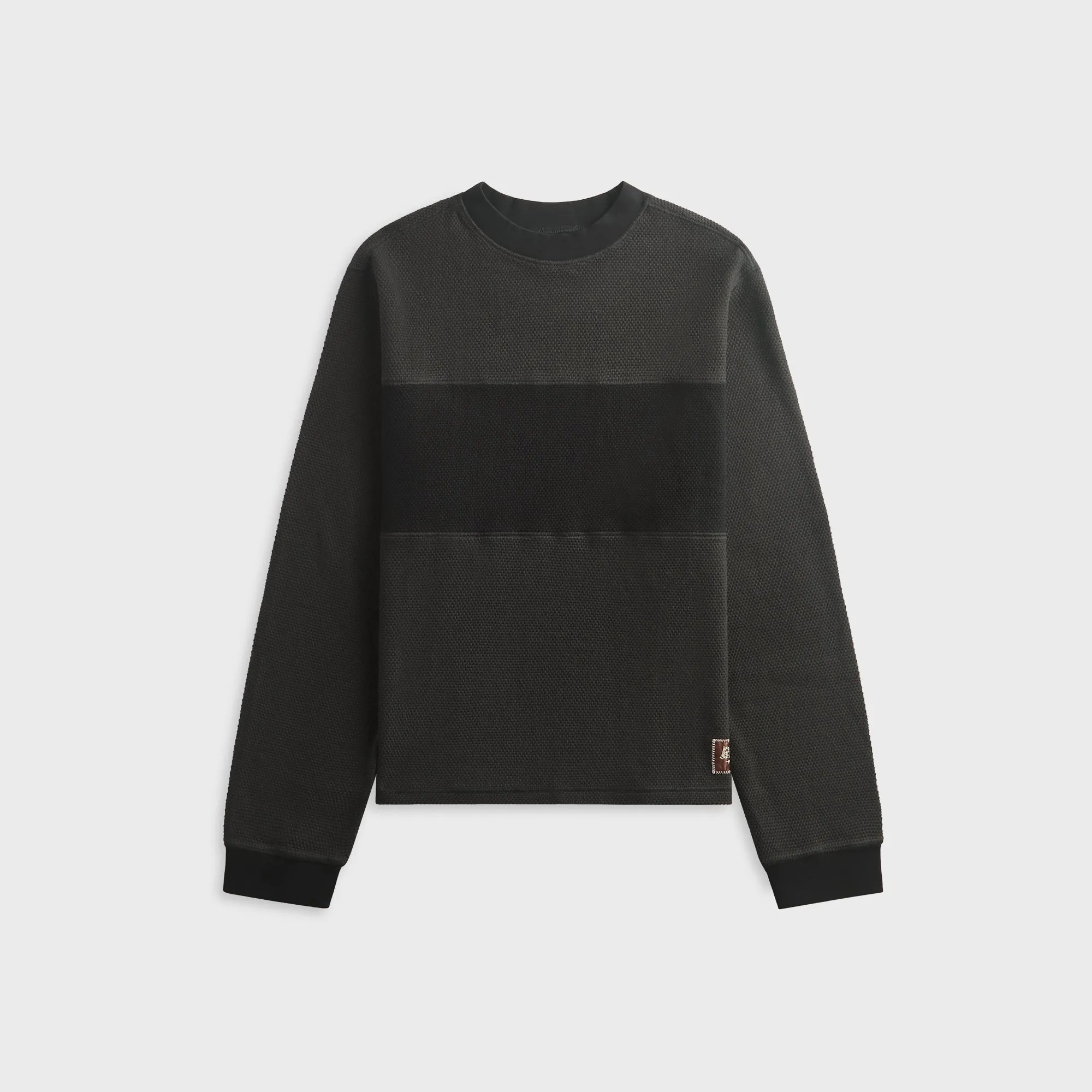Brain Dead Thermal Long Sleeve Tee - Charcoal sold by Kith