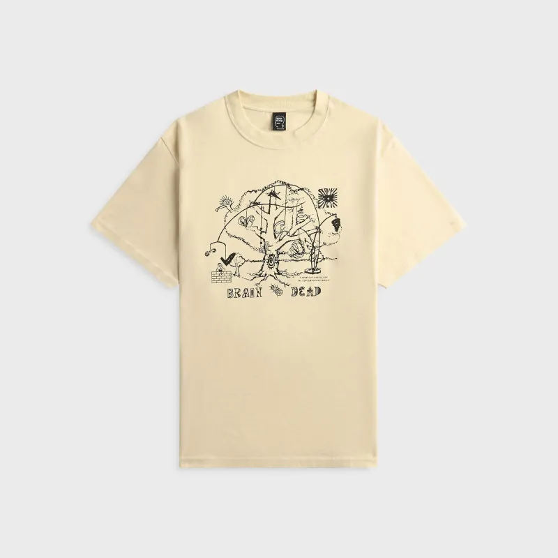 Brain Dead Oracle Tee - Natural made by Brain Dead