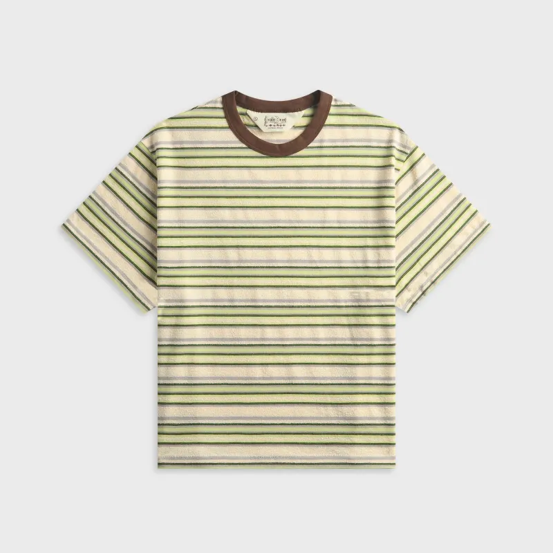 Brain Dead Looped Stripe Tee - Green / Multi made by Brain Dead