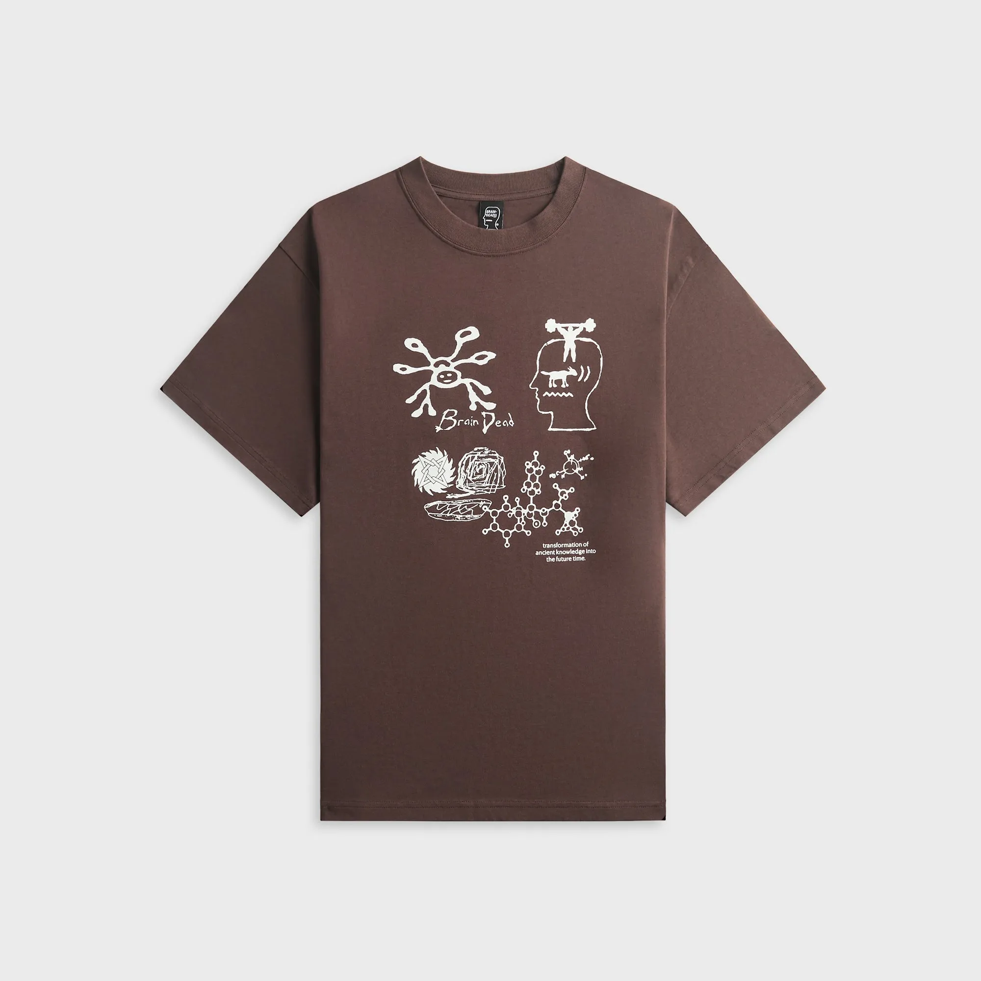 Brain Dead Ancient Knowledge Tee - Berry sold by Kith