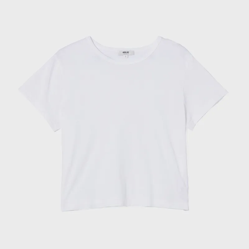 Agolde Adine Shrunken Tee - White made by Agolde