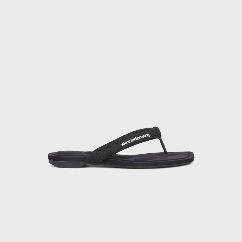 Alexander Wang Jenna Tubular Strap Thong Sandal - Black made by Alexander Wang