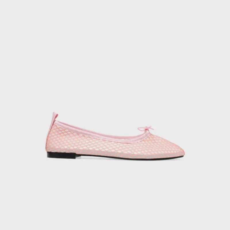 Repetto Garance Mesh Ballet Flat - Deep Pink made by Repetto