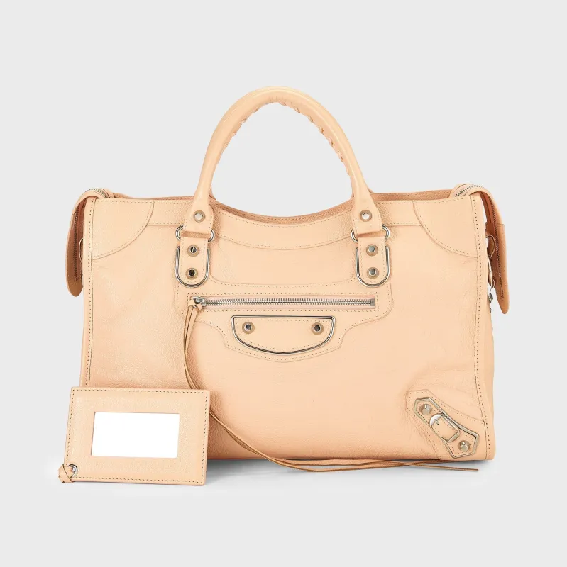WGACA Balenciaga Agneau Classic Metallic Edge Mini City Bag - Pink made by What Goes Around Comes Around