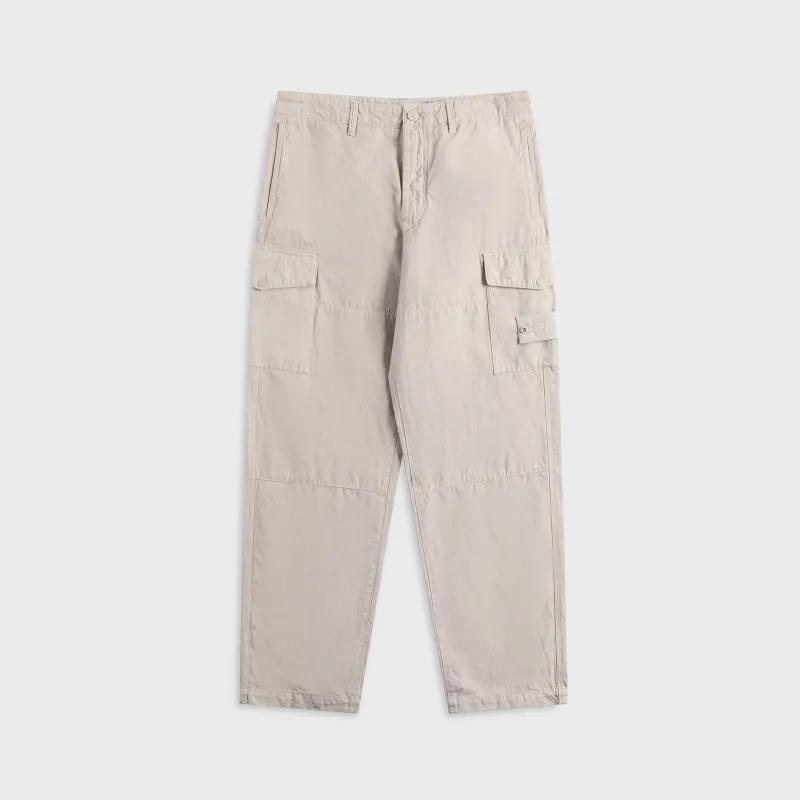 Stone Island Ghost Cotton-Linen Canvas Trouser - Dust Grey made by Stone Island