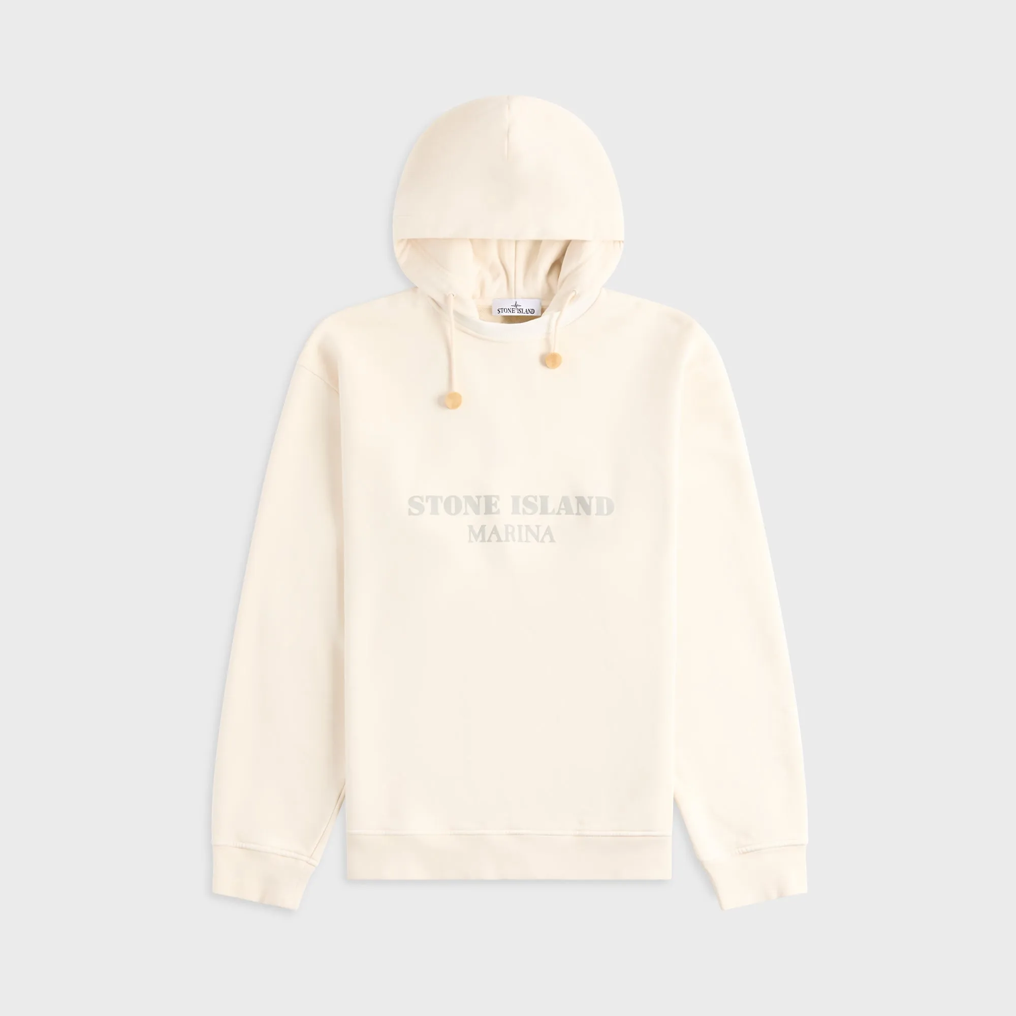 Stone Island Marina Cotton Fleece Hooded Sweatshirt - Ivory sold by Kith