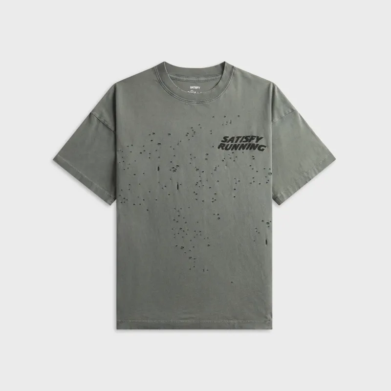 Satisfy MothTech™ Tee - Faded Black made by Satisfy Running