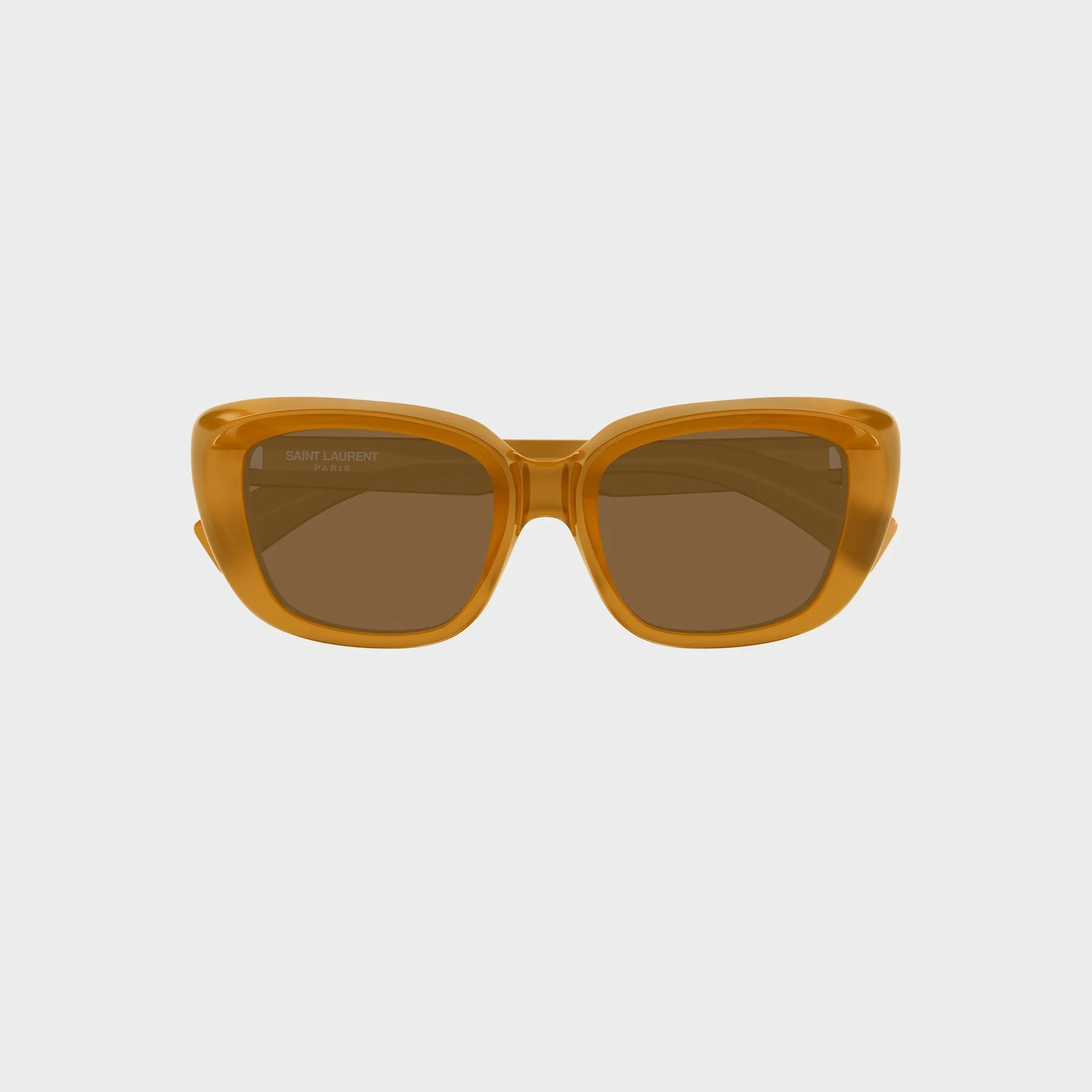 Saint Laurent Recycled Acetate Sunglasses - Yellow / Brown sold by Kith product image thumbnail 2