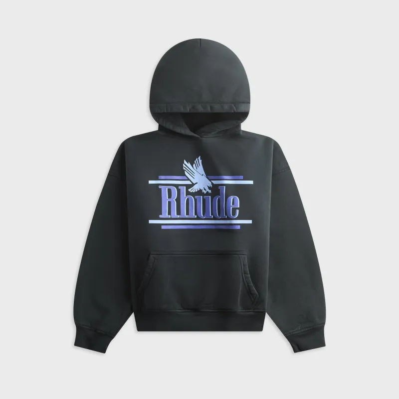 Rhude Rossa Hoodie - Vintage Black / Blue made by Rhude
