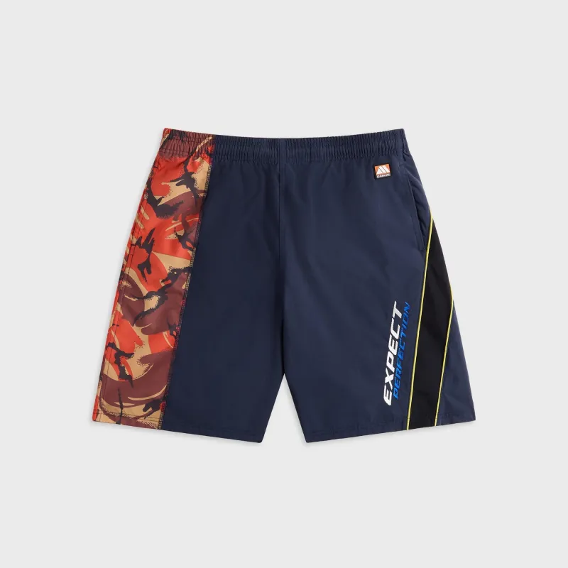 Martine Rose Collage Swim Short - Orange Camo / Navy made by Martine Rose