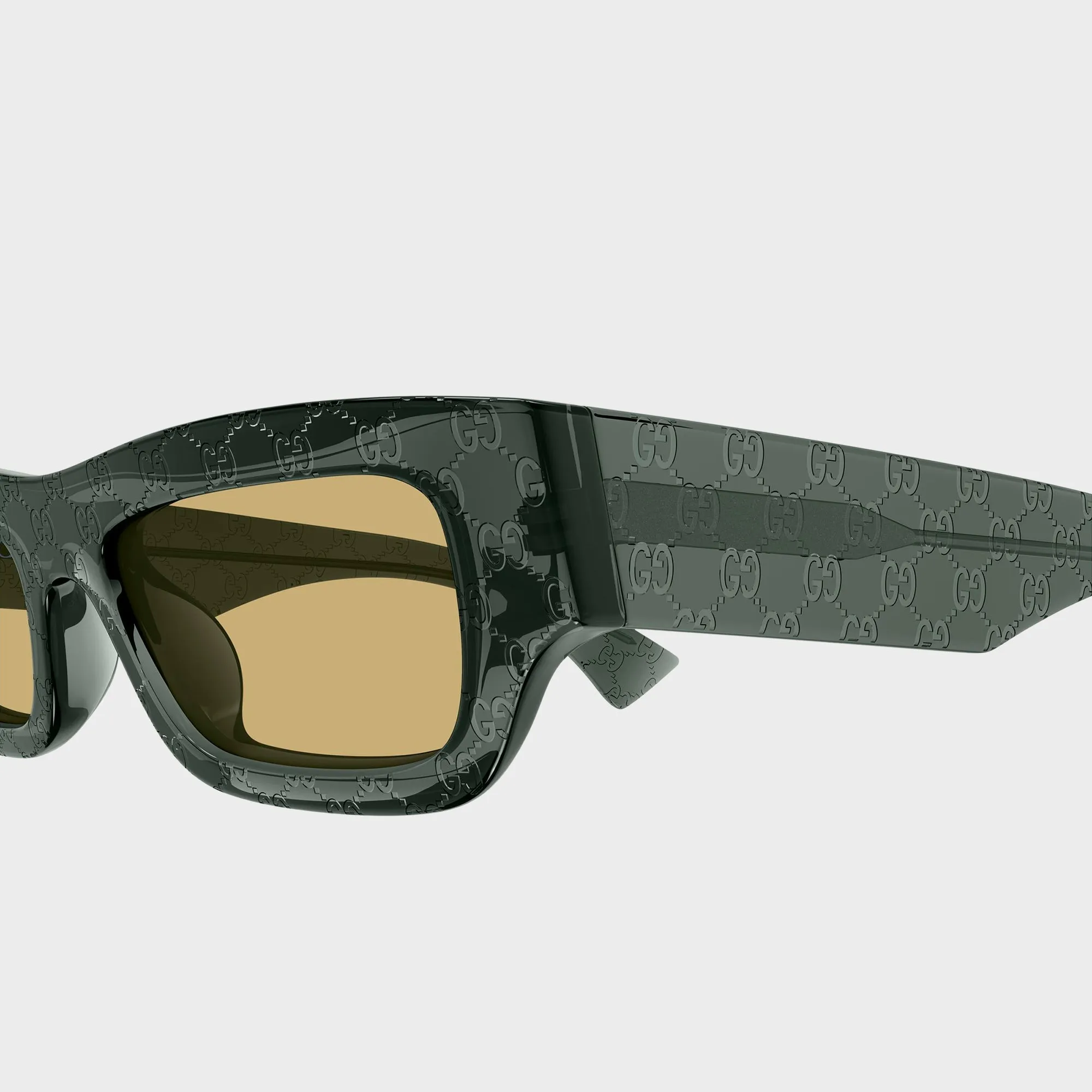 Gucci Rectangle Sunglasses - Grey / Brown sold by Kith product image thumbnail 3