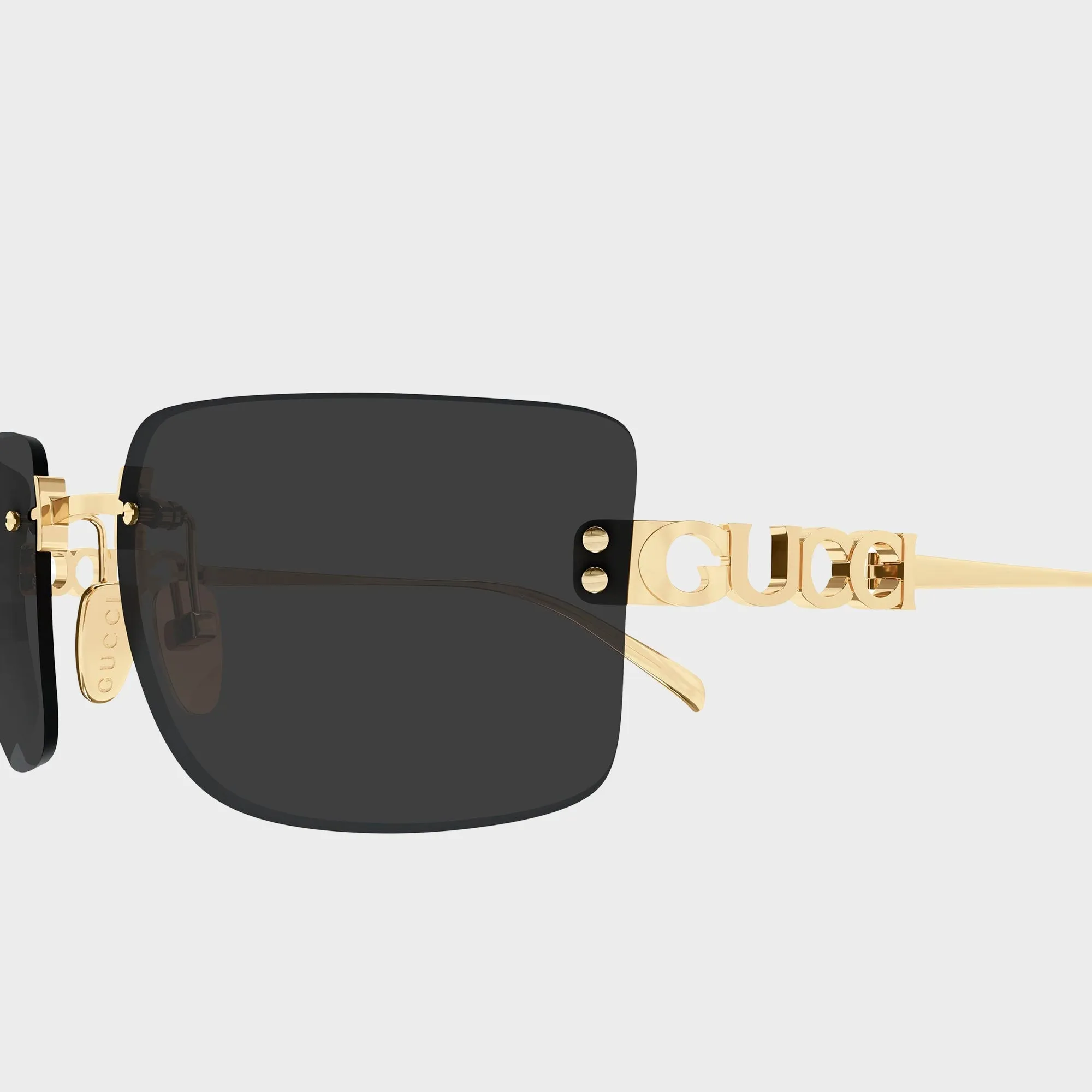 Gucci GG2038S Woman Rectangle Sunglasses - Gold / Grey sold by Kith product image thumbnail 3