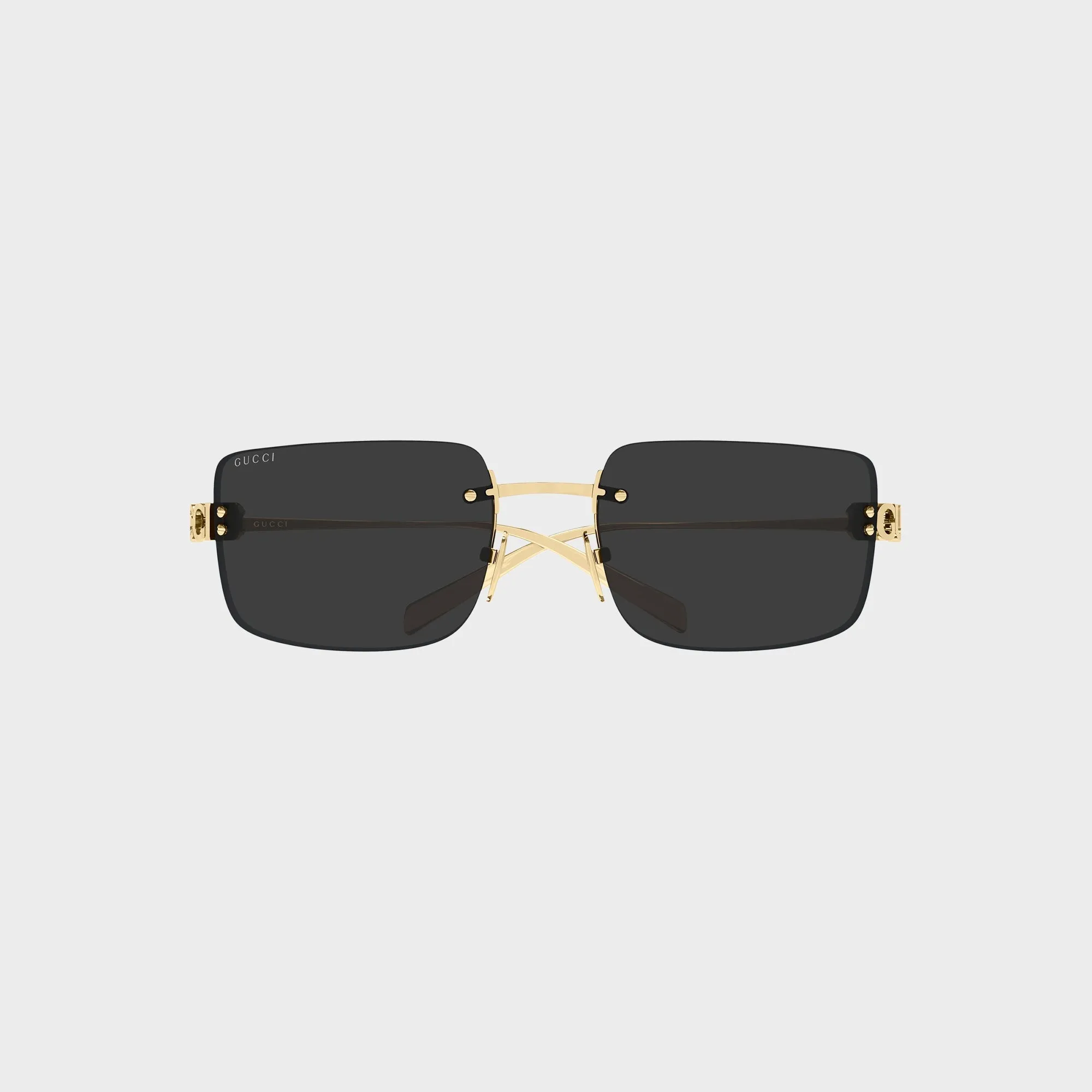Gucci GG2038S Woman Rectangle Sunglasses - Gold / Grey sold by Kith product image thumbnail 2