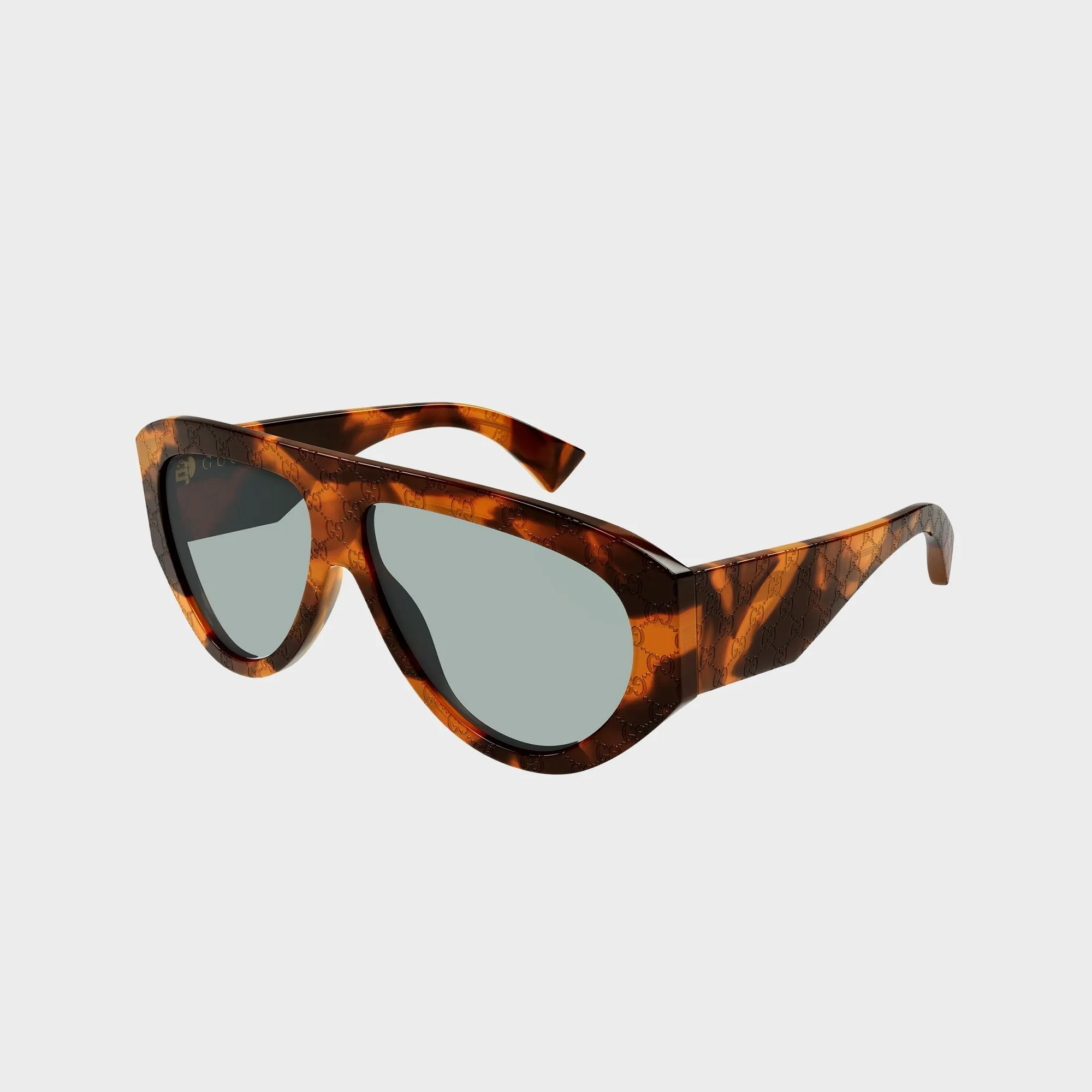 Gucci Aviator Sunglasses - Havana / Green sold by Kith