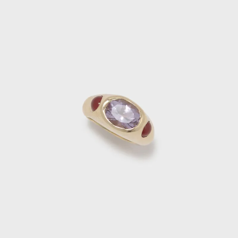 Faris Jelly Ring - Gold / Pink Amethyst / Carnelian made by FARIS