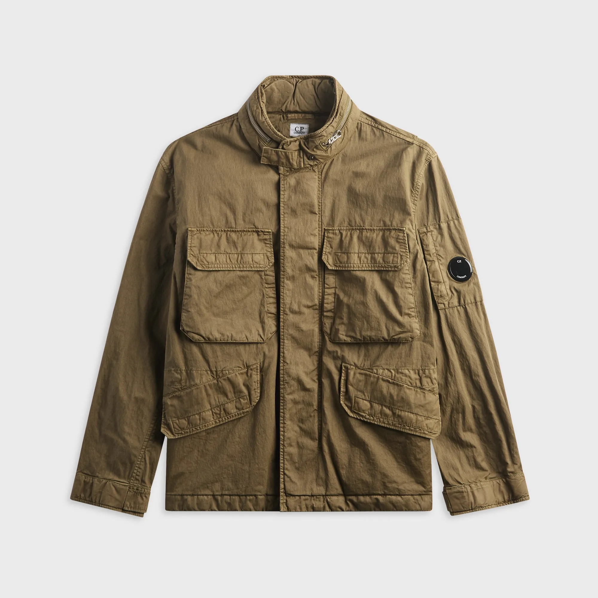 C.P. Company 50 Fili Wax Field Jacket - Dried Herb sold by Kith