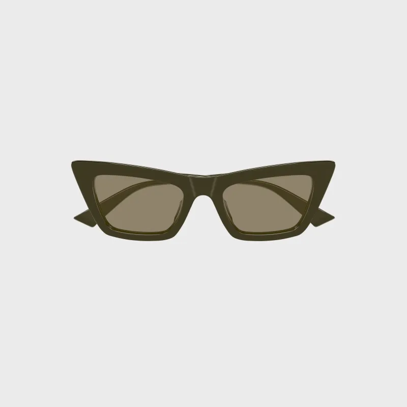 Bottega Veneta Cat-Eye Sunglasses - Green / Brown made by Bottega Veneta