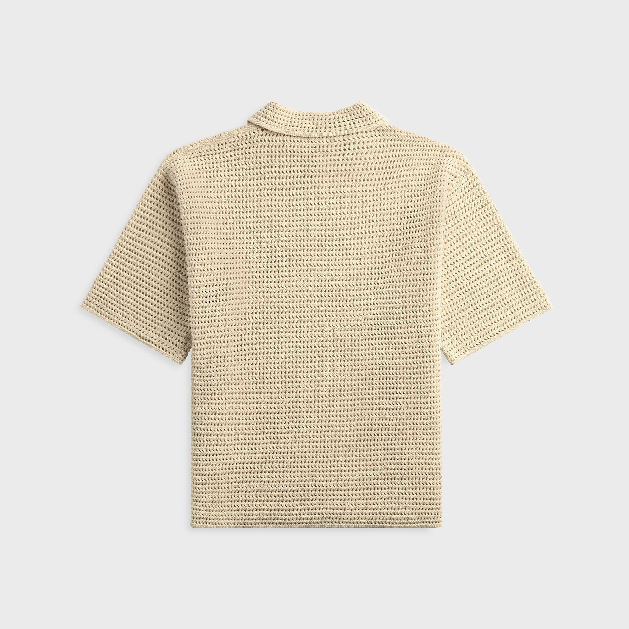 Auralee Tussah Silk Cotton Mesh Knit Skipper Polo - Ivory sold by Kith product image thumbnail 2